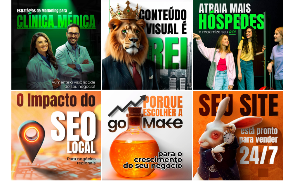 feed instagram gomake - conteudo visual
